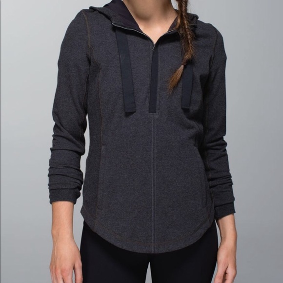 lululemon athletica Tops - Lululemon Heathered Gray Post Sweat Pullover 8